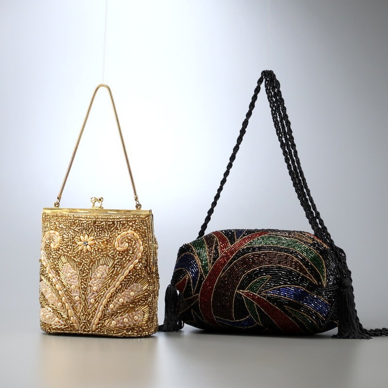 限定セール，SALE MF0660*《2点セット》レトロ ビーズ刺繍 vintage