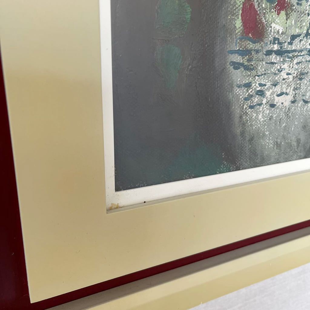 真作 逸品 堀田 高 花 F 4号 油彩 油絵 現展会員 箱付 額装 静物画