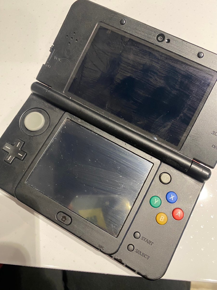 1円～☆Nintendo/ニンテンドー New ニンテンドー 3DS ブラック☆着せ  