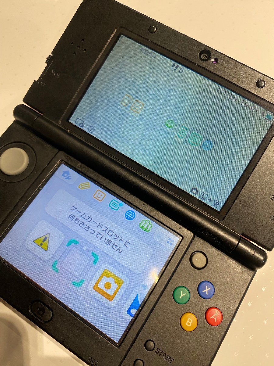 1円～☆Nintendo/ニンテンドー New ニンテンドー 3DS ブラック☆着せ  