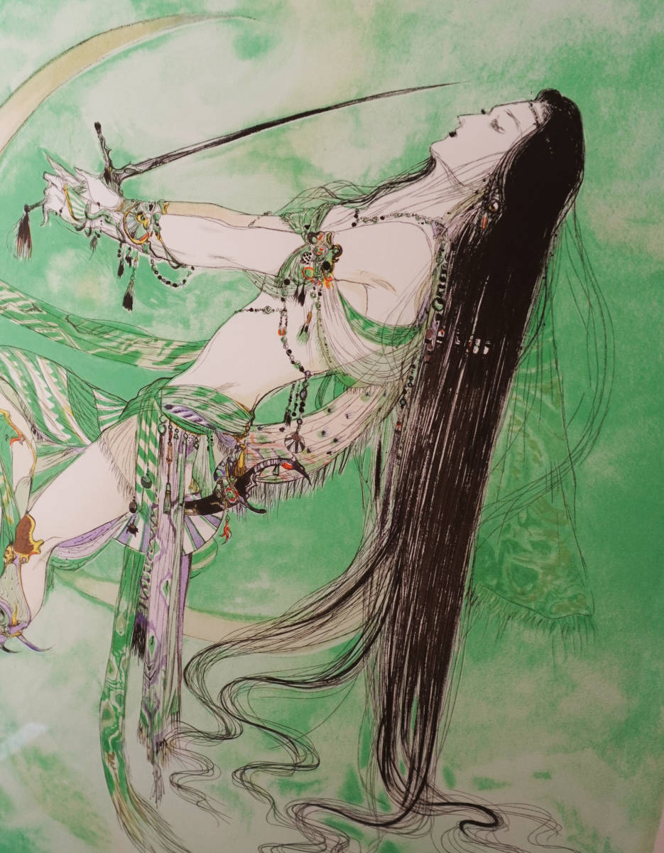 天野喜孝 「誓－ちかい－」 リトグラフ版画 額装 真作保証(石版画 