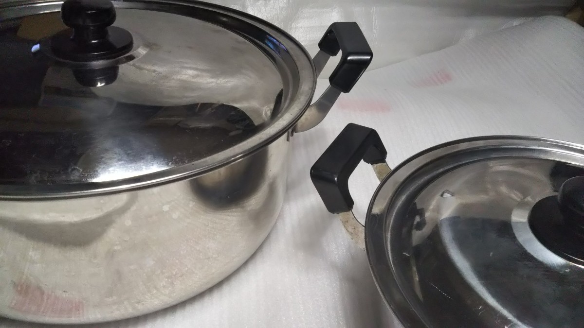 両手大鍋3セット約47センチ深さ20センチ