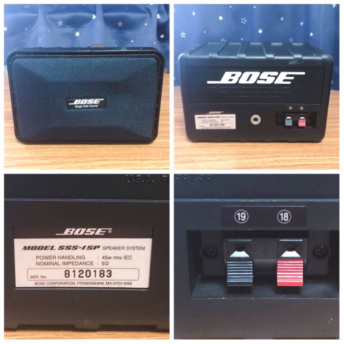 BOSE SSS-ISP Stage Side Sound スピーカー BOSE SSS-ISP Stage Side Sound スピーカー SSS-1MC BOSE Side Stage