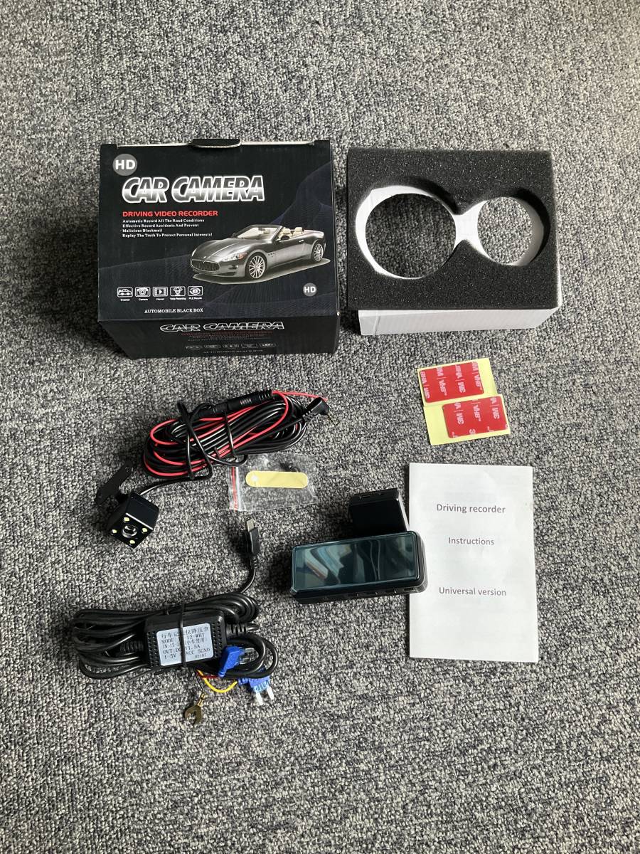 ドライブレコーダー FHD 2k 1080P 200万画素 無線Wi-Fi 前後カメラ 3.16インチIPS 170°広角 リアルタイム映像 新品動作確認済み「DVR-A1」