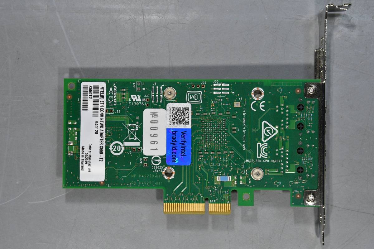 動作保証☆拡張ボード INTEL ETH CONV NTWK ADAPTER X550-T2☆961 ETH CONV