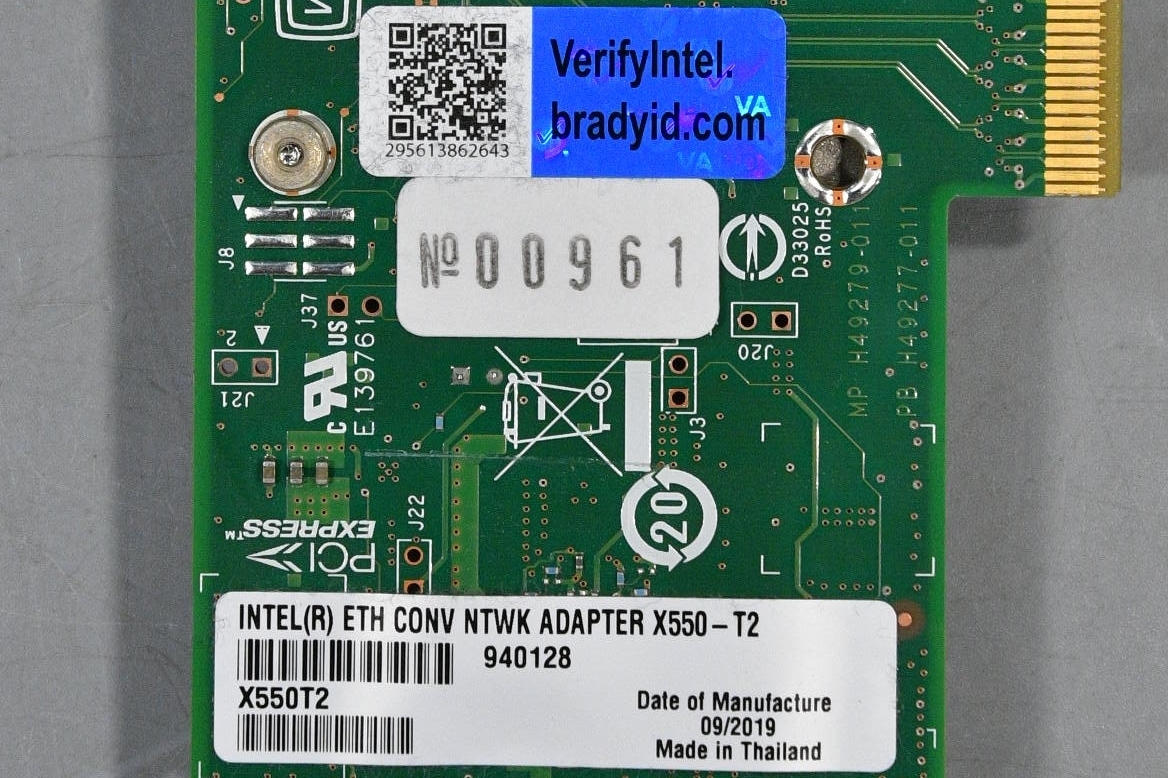 動作保証☆拡張ボード INTEL ETH CONV NTWK ADAPTER X550-T2☆961 ETH CONV