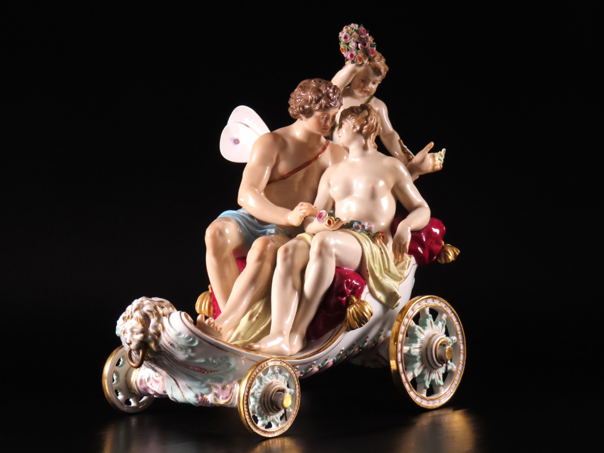 晃】MEISSEN オールドマイセン 彫刻家ユゥフツアー原型 神話作品群