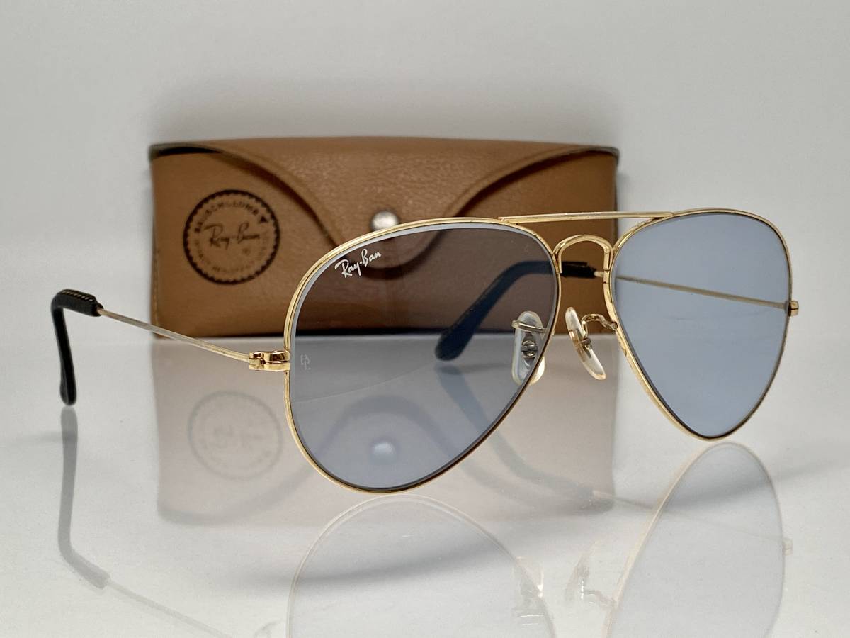 調光☆限定レザー☆B&L RAY-BANボシュロムレイバン メタル1 Gold