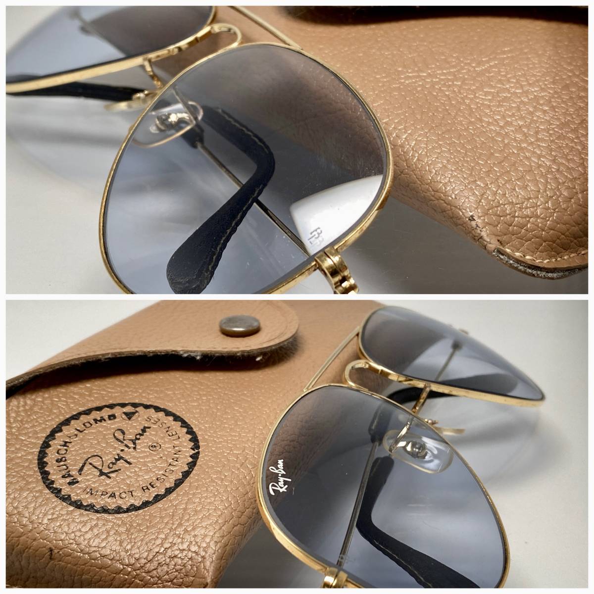 レイバン　サングラス　メタル1　アンバーマチック　レザー　調光 調光☆限定レザー☆B&L RAY-BANボシュロムレイバン メタル1 Gold