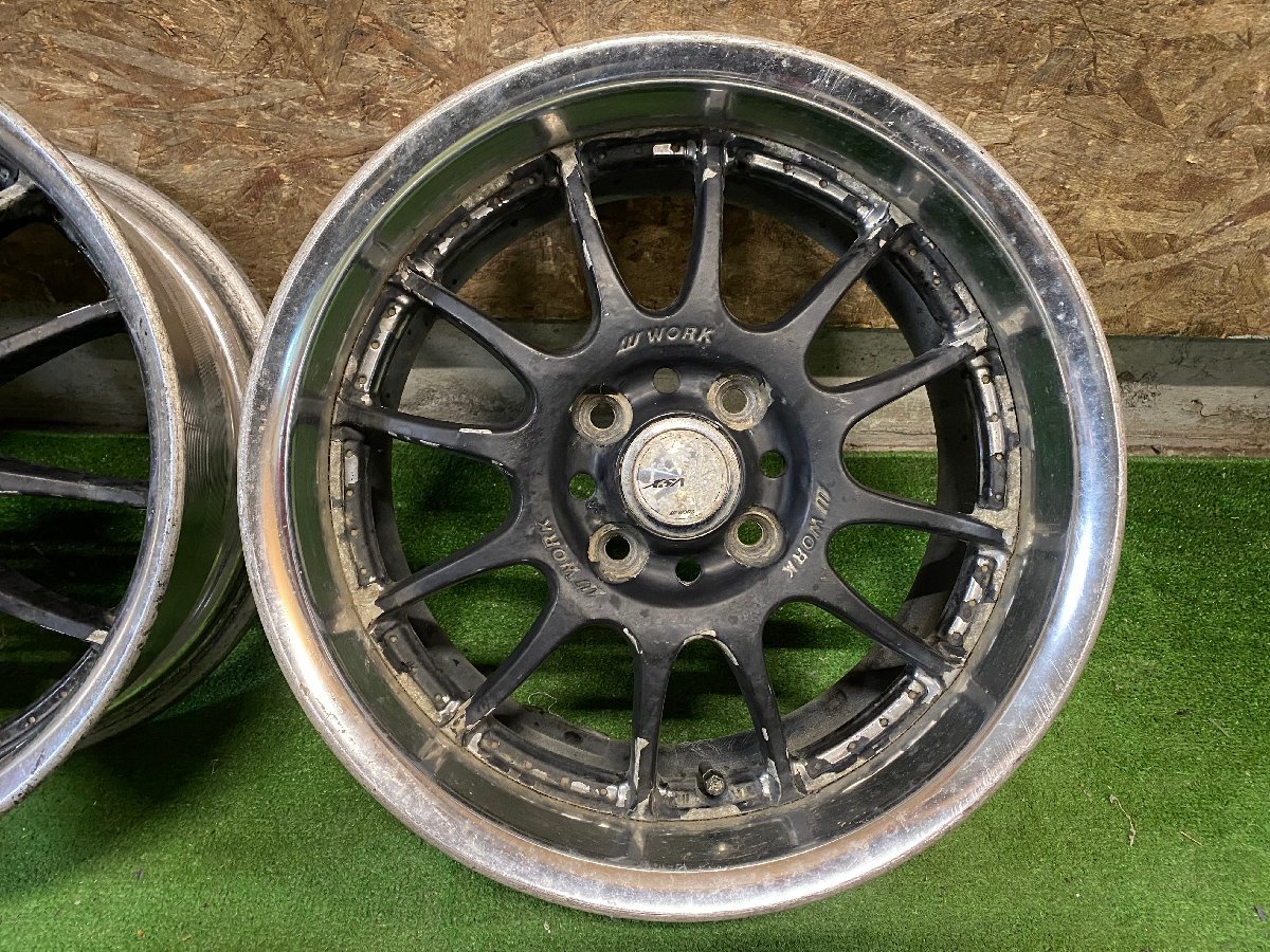 G0122】WORK XSA 戦 15インチアルミホイール4本セット ワーク イクサ