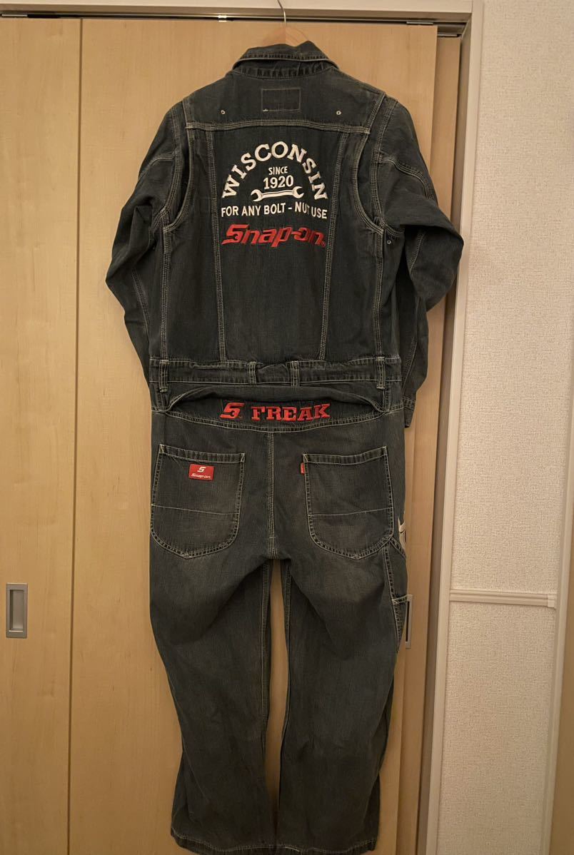 Snap-on スナップオン つなぎ ツナギ デニム 刺繍 オーバーオール 廃盤