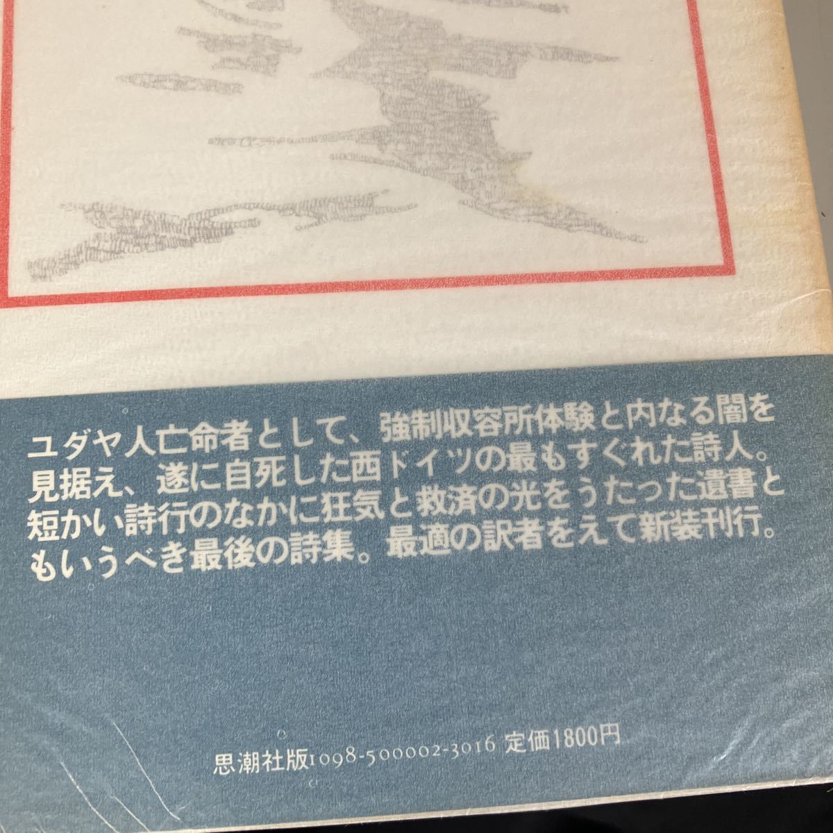 迫る光 パウル ツェラン詩集 1984年 パウル ツェラン 著 飯吉光夫 翻訳
