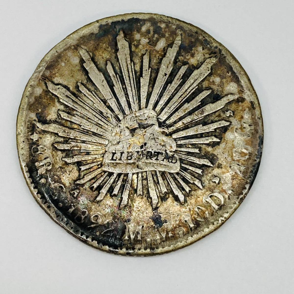 6.8NI-C1699☆外国硬貨☆メキシコ/REPUBLICA/MEXICANA/1892年/通貨