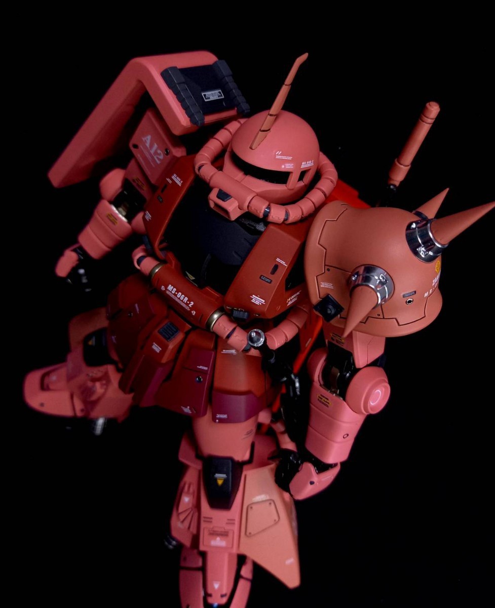 MG1/100 高機動型ザクⅡ シャア専用カラー仕上げ 改修全塗装完成品 高 