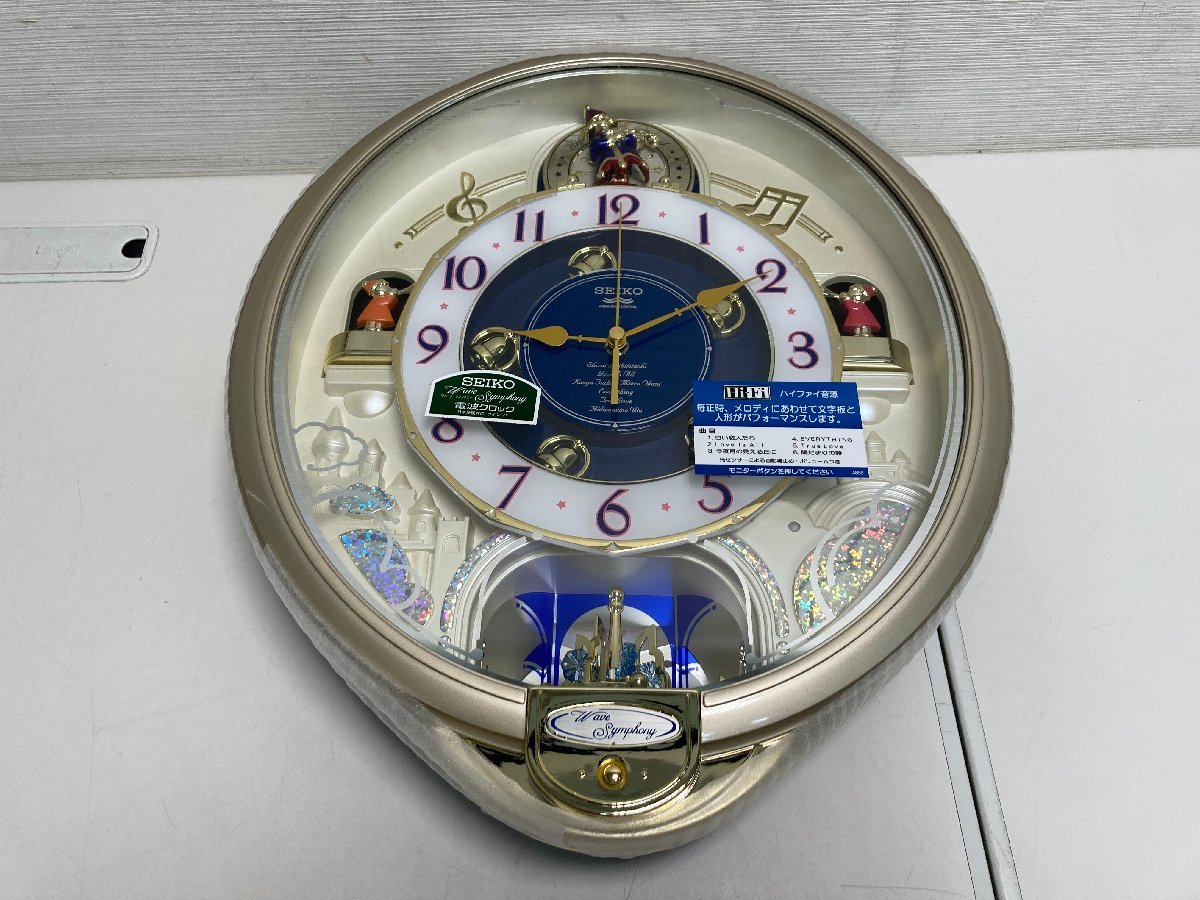 10-3854 品 SEIKO セイコー RE555S 電波クロック ウエーブシンフォニー