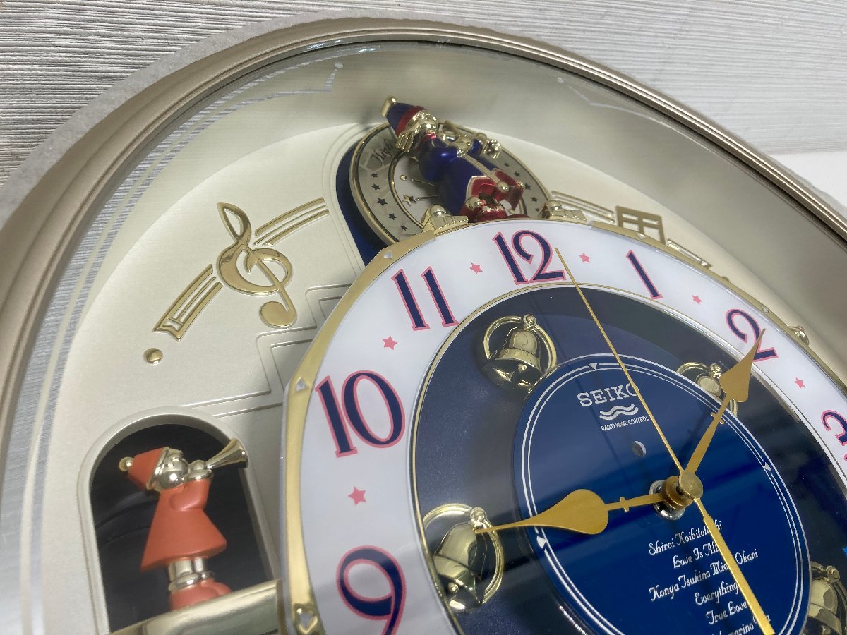 10-3854 品 SEIKO セイコー RE555S 電波クロック ウエーブシンフォニー 