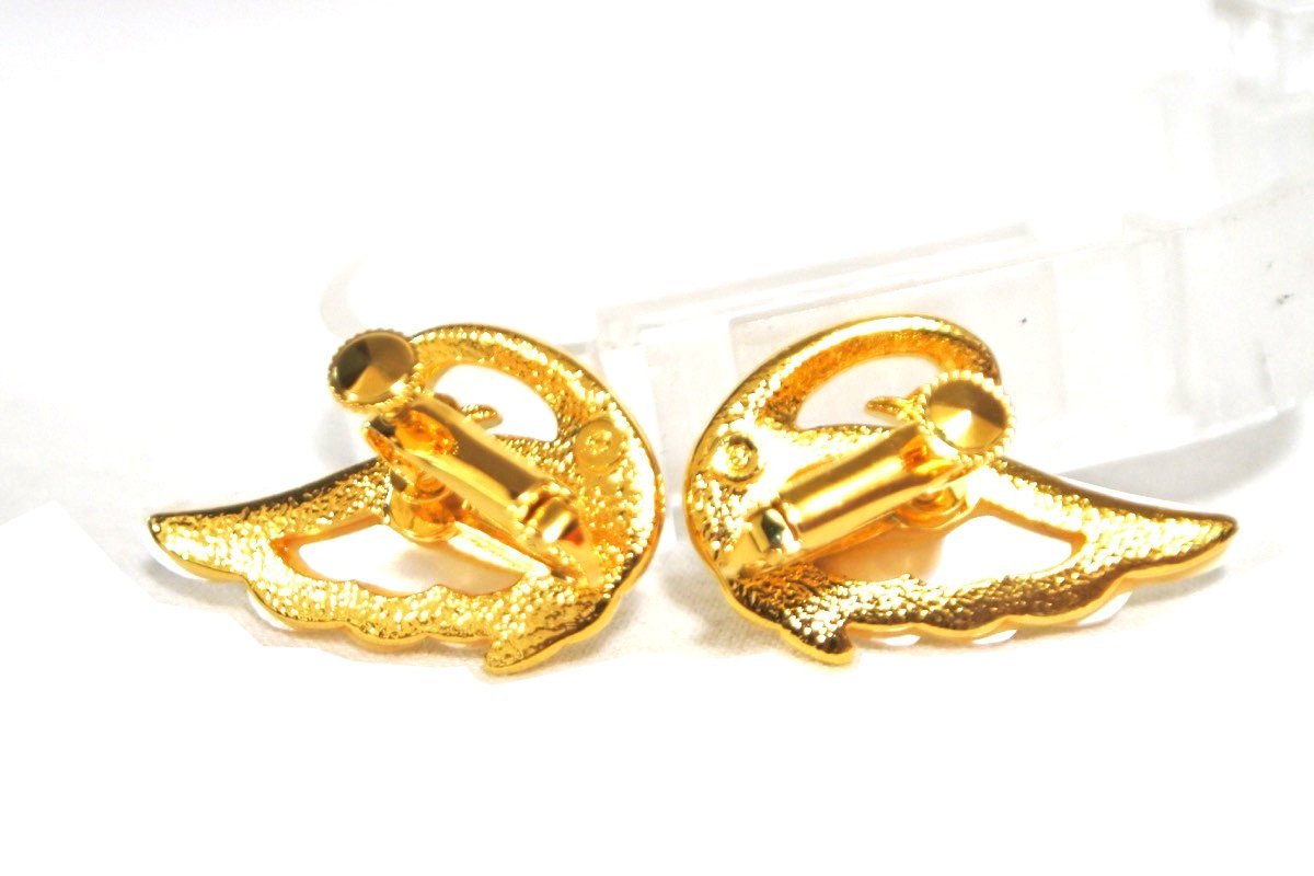 1円○極美品○田崎真珠 TASAKI○マザーオブパール スワン型イヤリング  