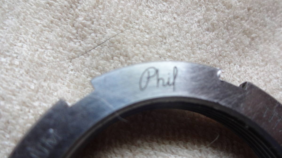 希少チタン製　PHILWOODフィルウッド　トラックハブ lock ring ロックリングFIX GEAR　ピストバイク　シングルギア