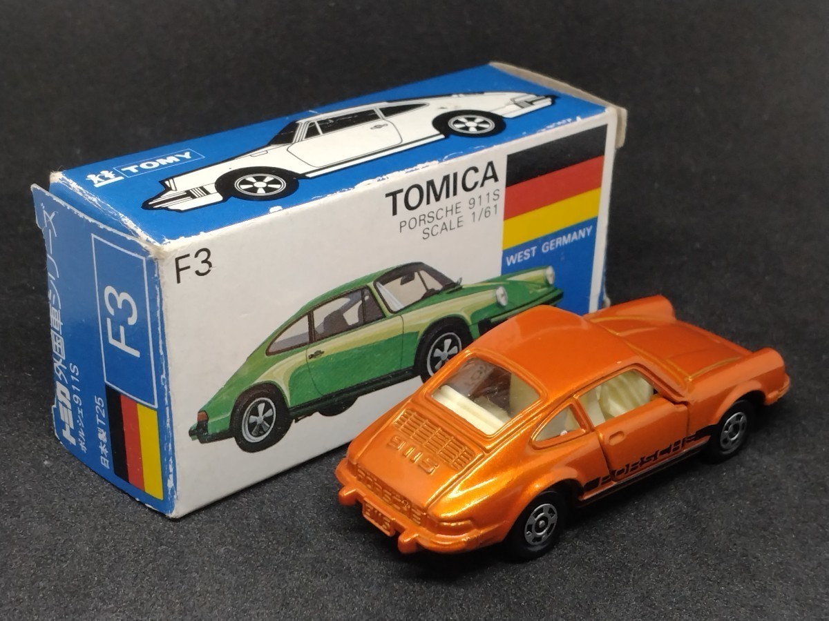 トミカ F3 日本製】ポルシェ 911S オレンジメタリック（橙メタリック