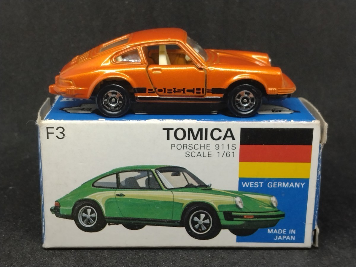トミカ F3 日本製】ポルシェ 911S オレンジメタリック（橙メタリック