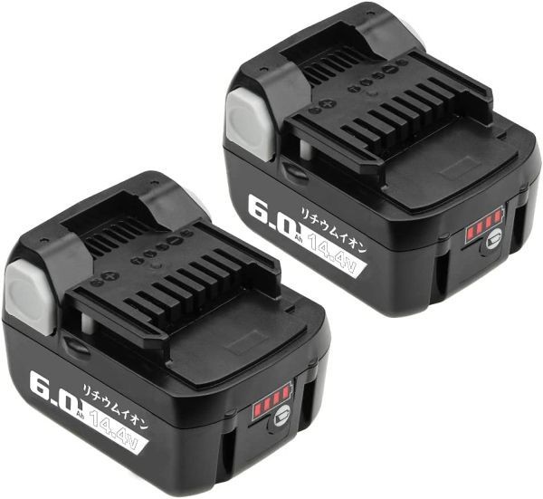 【互換品】 日立 14.4v バッテリー BSL1460 6000mAh大容量 二個セットhikoki バッテリー 14.4v BSL1415 BSL1430 BSL1440 BSL1450 BSL1460