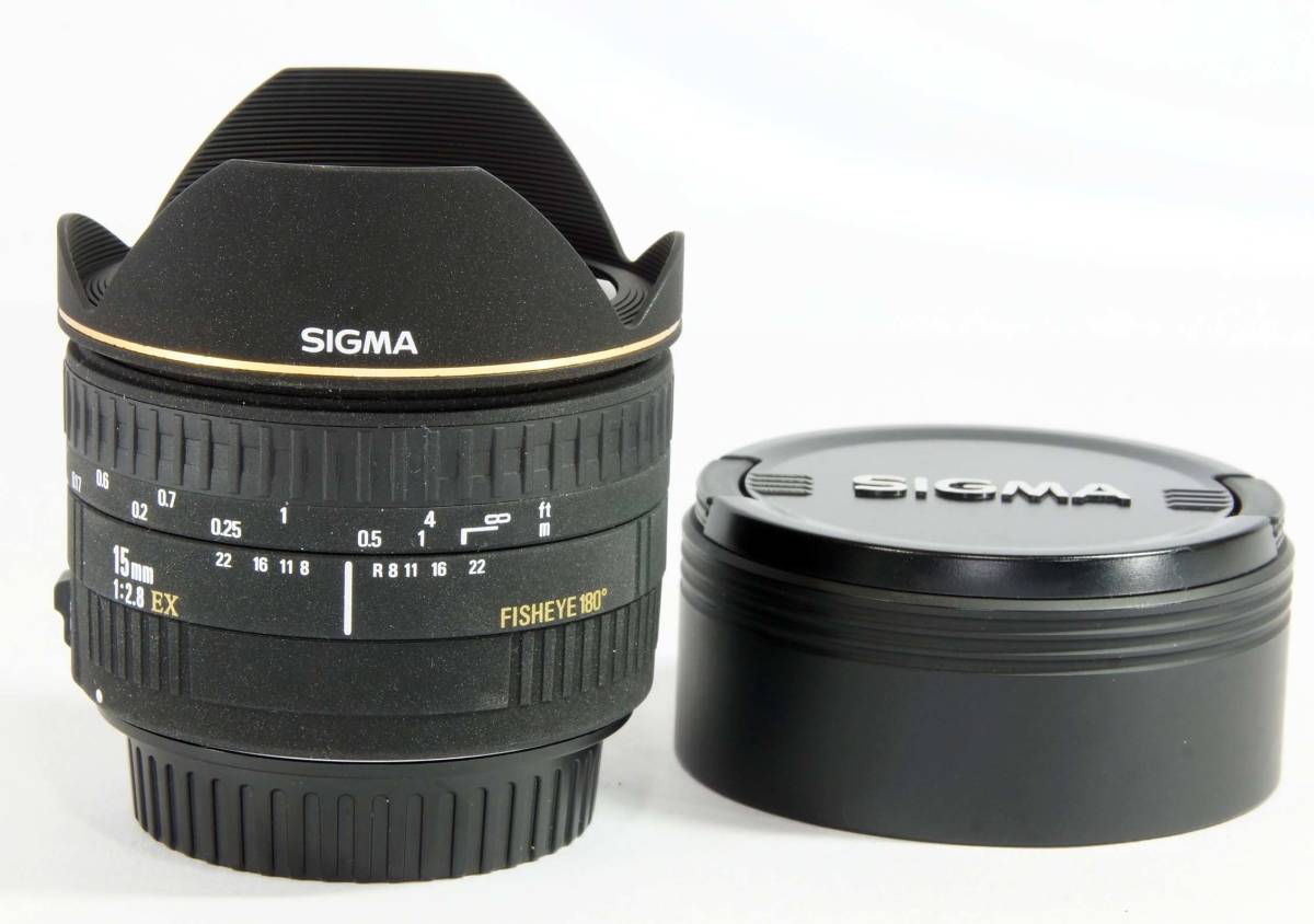 D01中古品 シグマ AF 15mm f2.8 EX FISHEYE 180°キヤノンEF