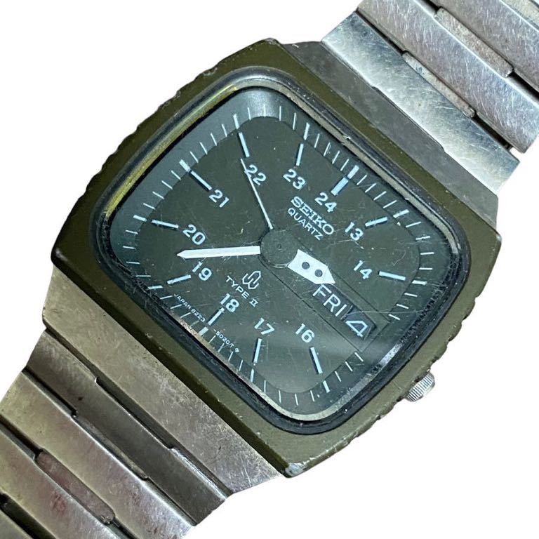 14097 SEIKO TYPEⅡ 腕時計 8223-502A セイコークォーツ スクエア