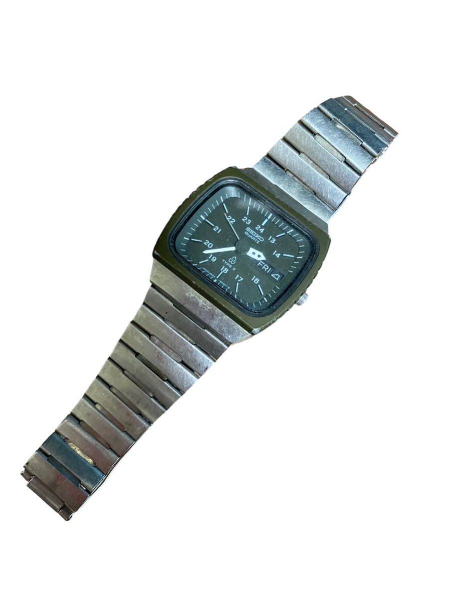 14097 SEIKO TYPEⅡ 腕時計 8223-502A セイコークォーツ スクエア