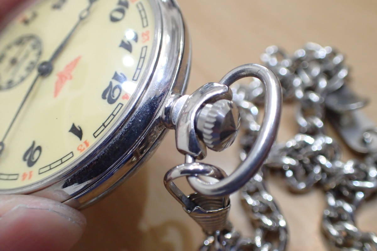 Molnija モルニア 手巻き アンティーク 懐中時計 機関車刻印 稼働品