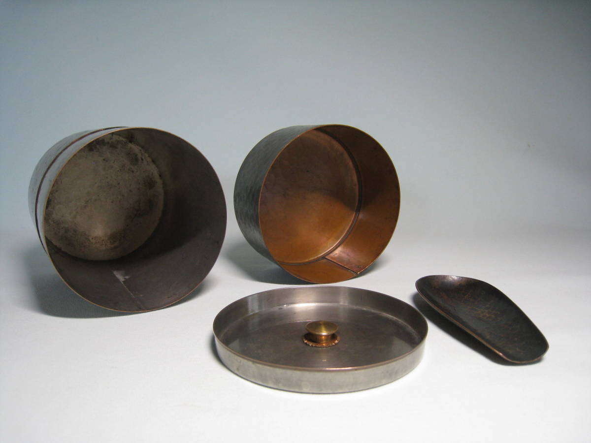 玉川堂鎚起銅器 【鎚起煎茶鋲打茶筒 鎚起茶杓】 無形文化