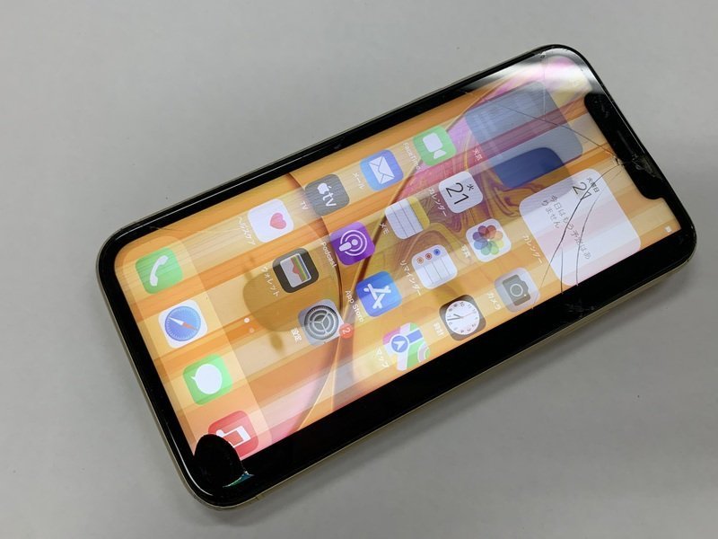 再DD008 SIMフリー iPhoneXR イエロー 128GB ジャンク ロックOFF