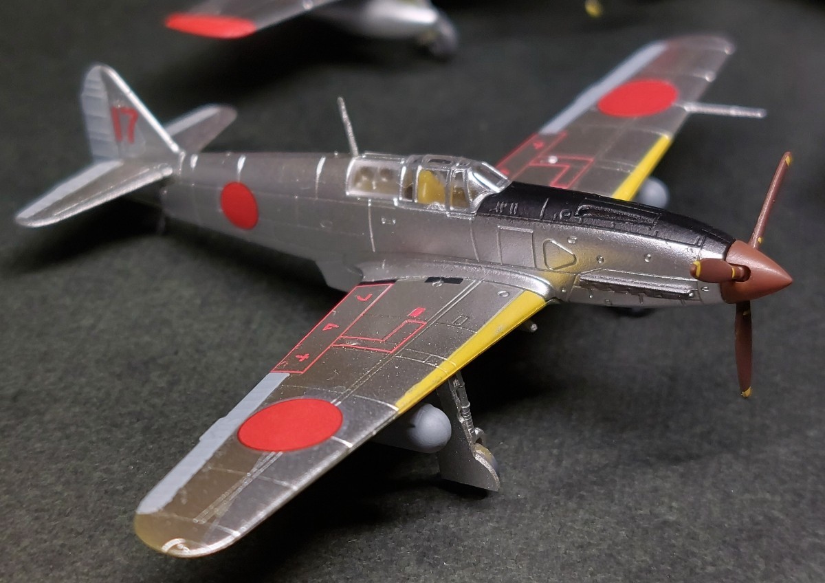 エフトイズ 1/144 震電 P-51 三式戦 4機セット 完成品 ウイングキット 