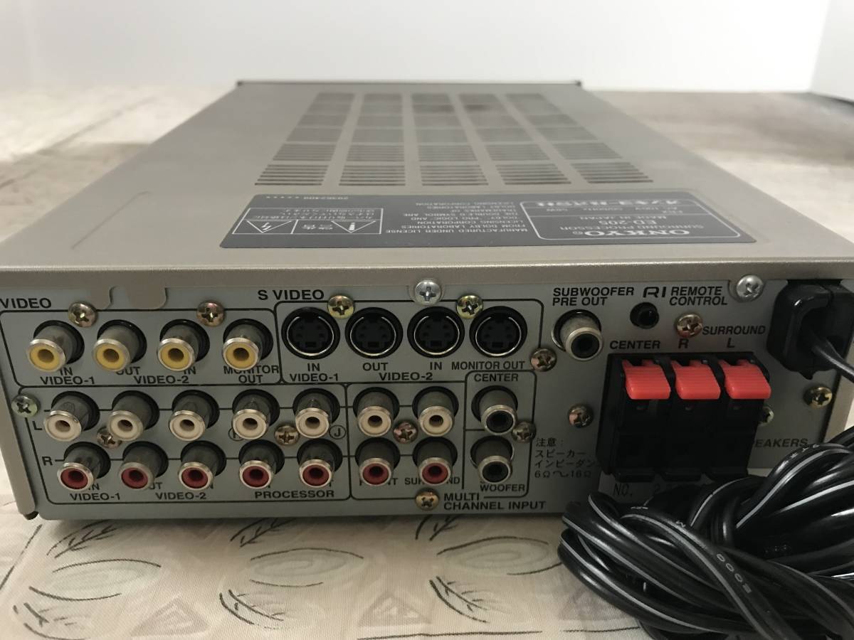 ONKYO オンキョー サラウンドプロセッサー ED-205 リモコン 取扱説明書
