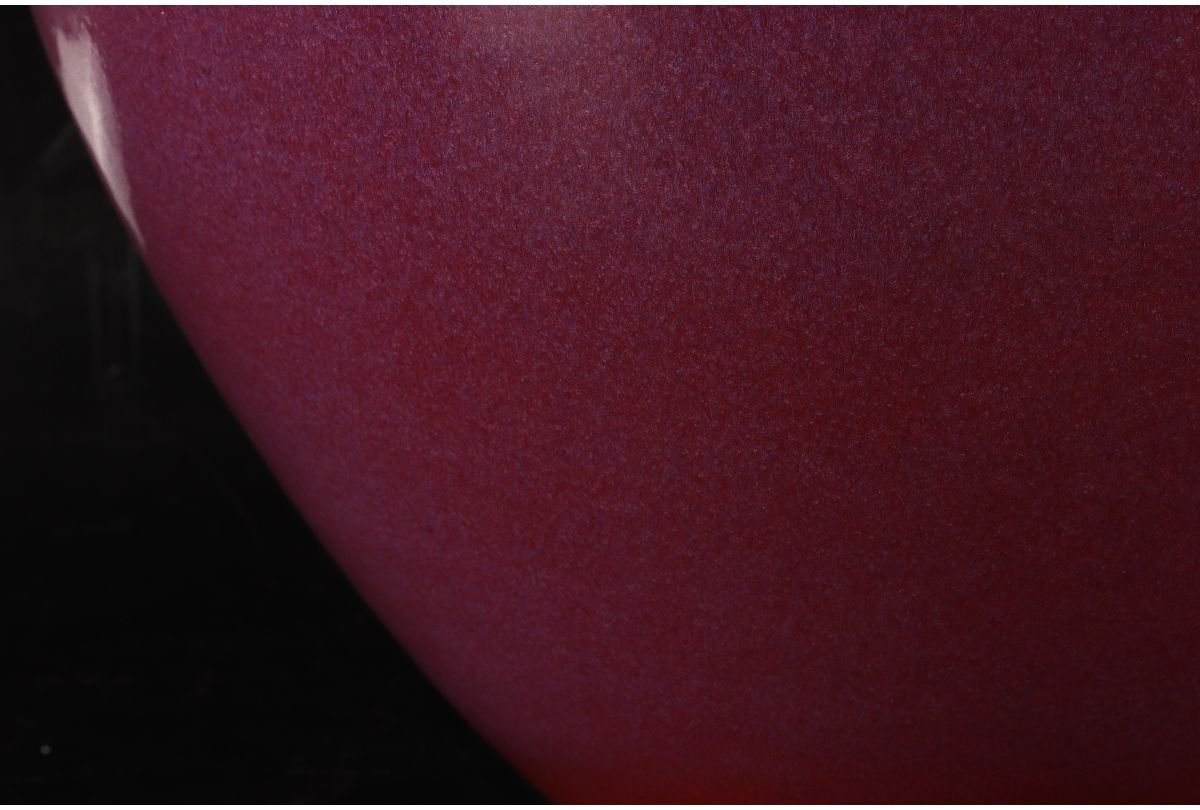 URA]月山鼓窯/岩坂直 造/紫紅壷/約30cm/共箱/14-6-105(検)骨董/花器