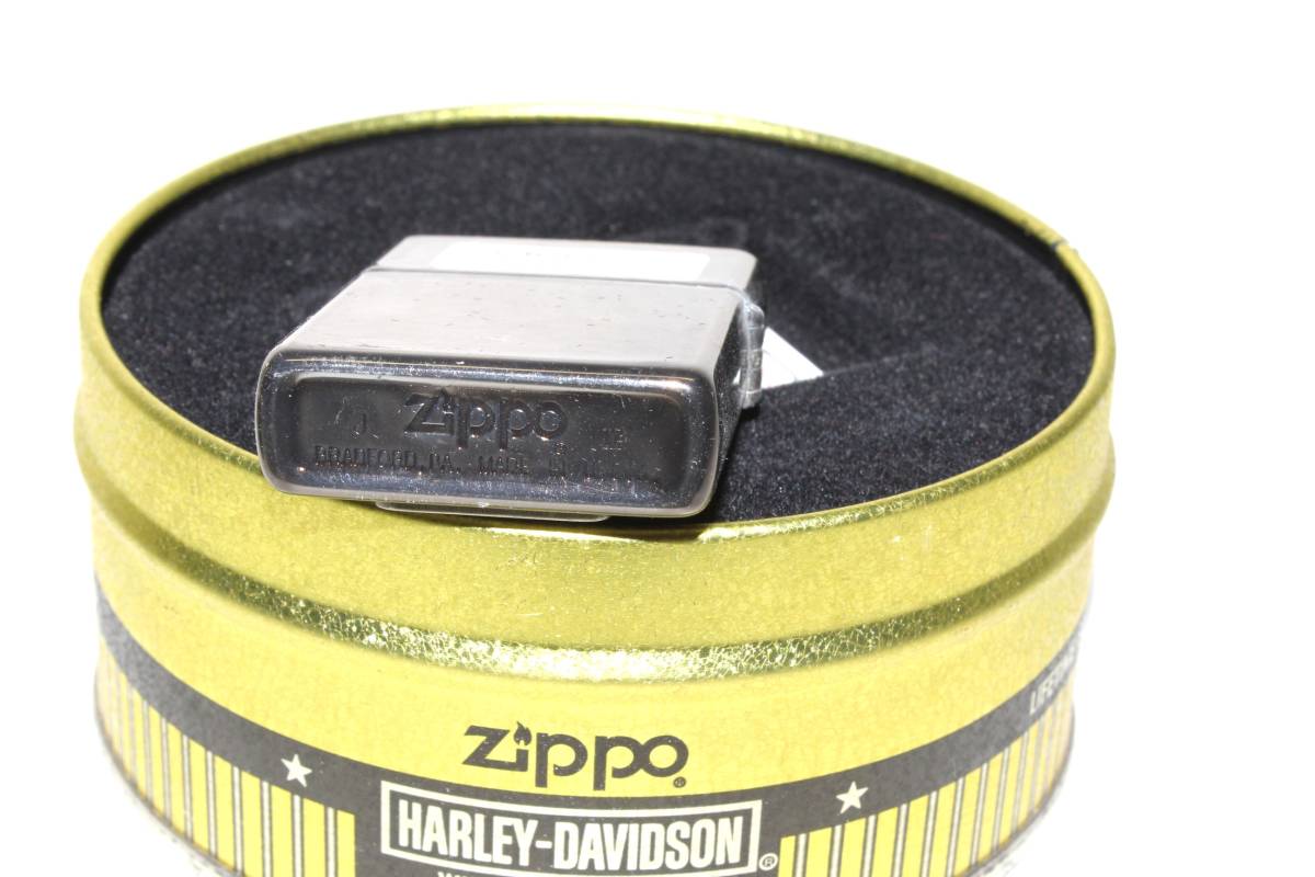 ○1【zippo ハーレー缶入り】未使用/ダビッドソン 90周年記念モデル 