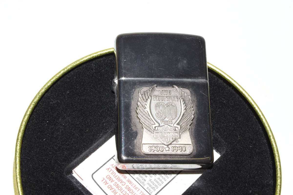 ○1【zippo ハーレー缶入り】未使用/ダビッドソン 90周年記念モデル 