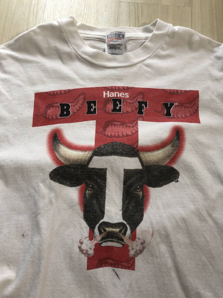 3枚セット! 激レア 90s〜00s BEEFY 両面 Tシャツ )検 企業 プロモ 販促