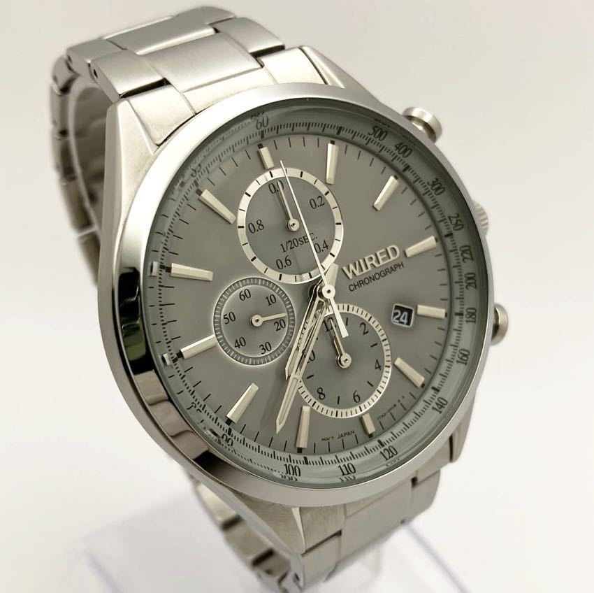 電池 セイコー SEIKO ワイアード WIRED クロノグラフ メンズ腕時計 