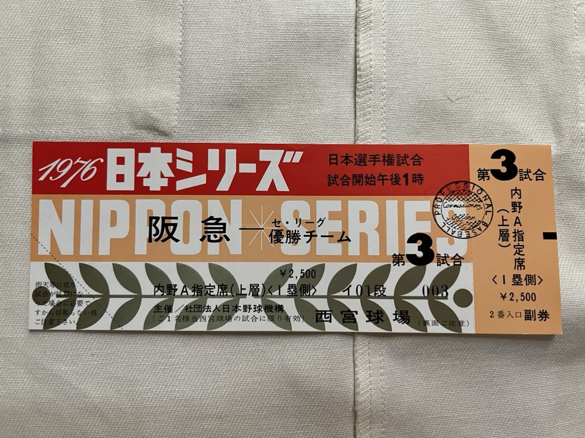 1976年【日本シリーズ 阪急ブレーブス vs セ・リーグ優勝チーム（読売 