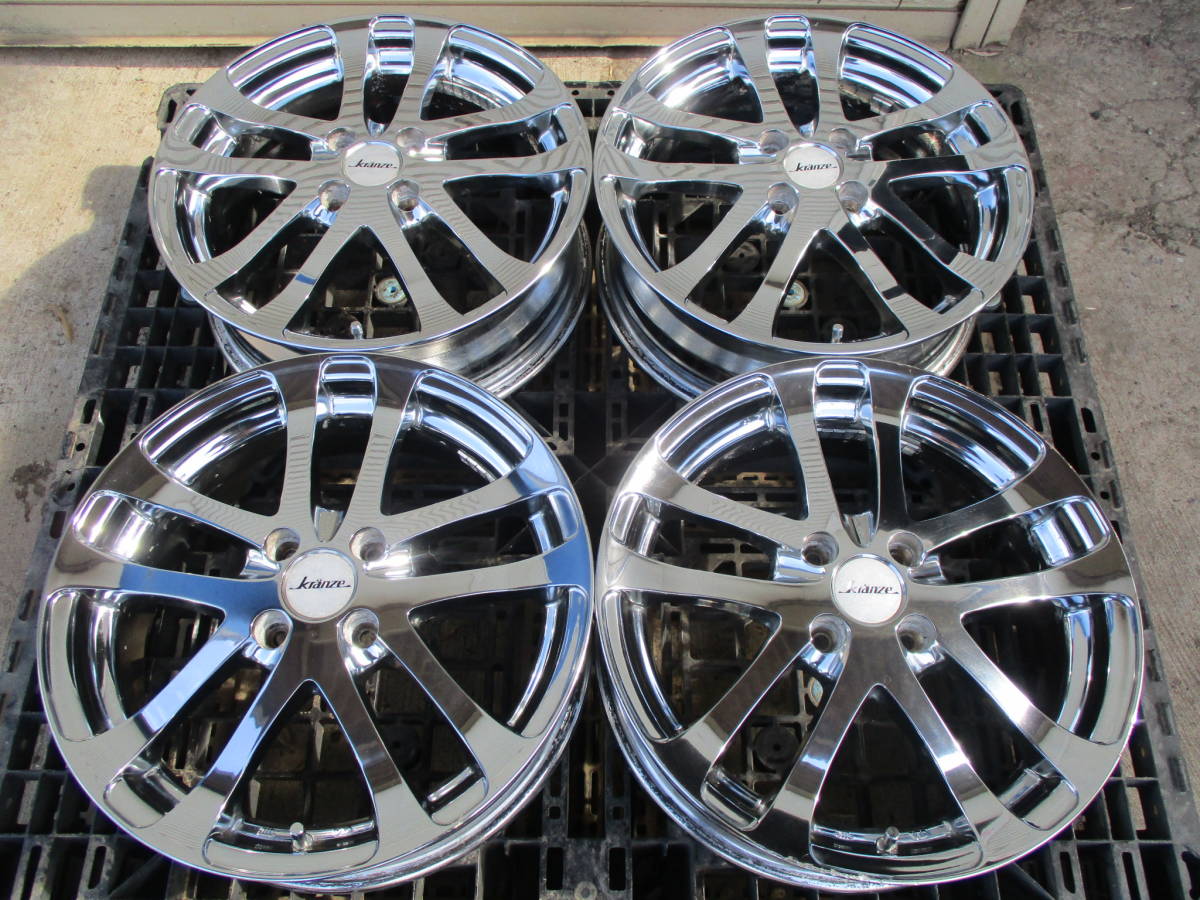 WEDS ウェッズ クレンツェ メッキ 16インチ 4穴 100 5.5J 45 ワゴンR 