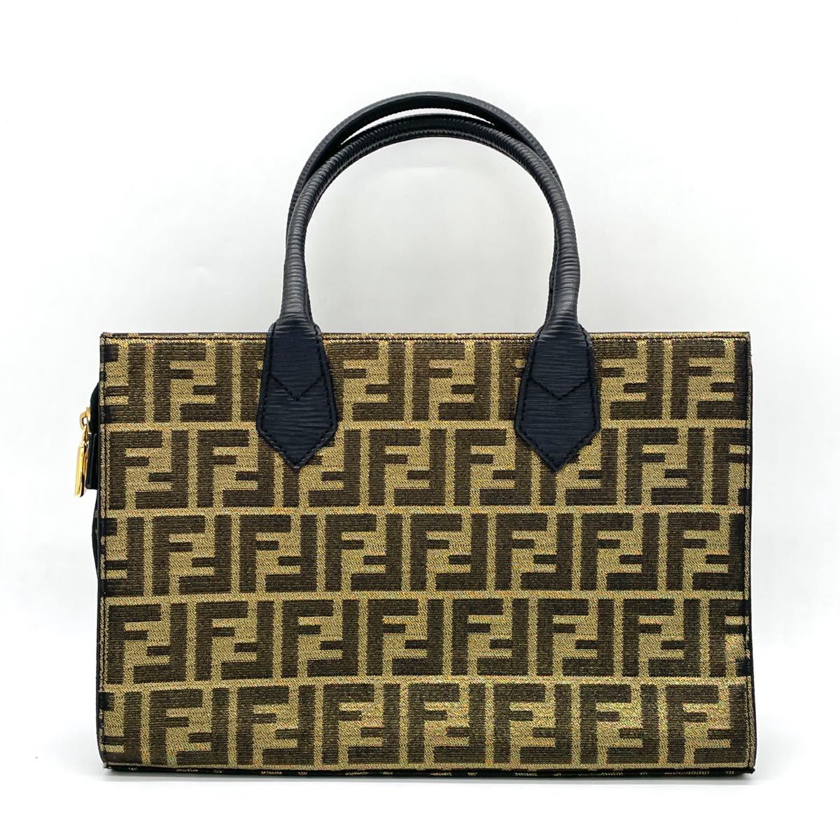 1円 レア 極美品 FENDI フェンディ ズッカ トートバッグ ハンドバッグ 