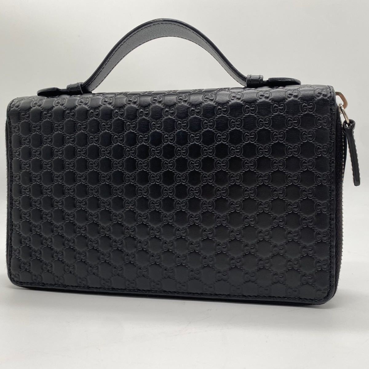 1円 未使用級 箱付 グッチ GUCCI マイクロシマ オーガナイザー 