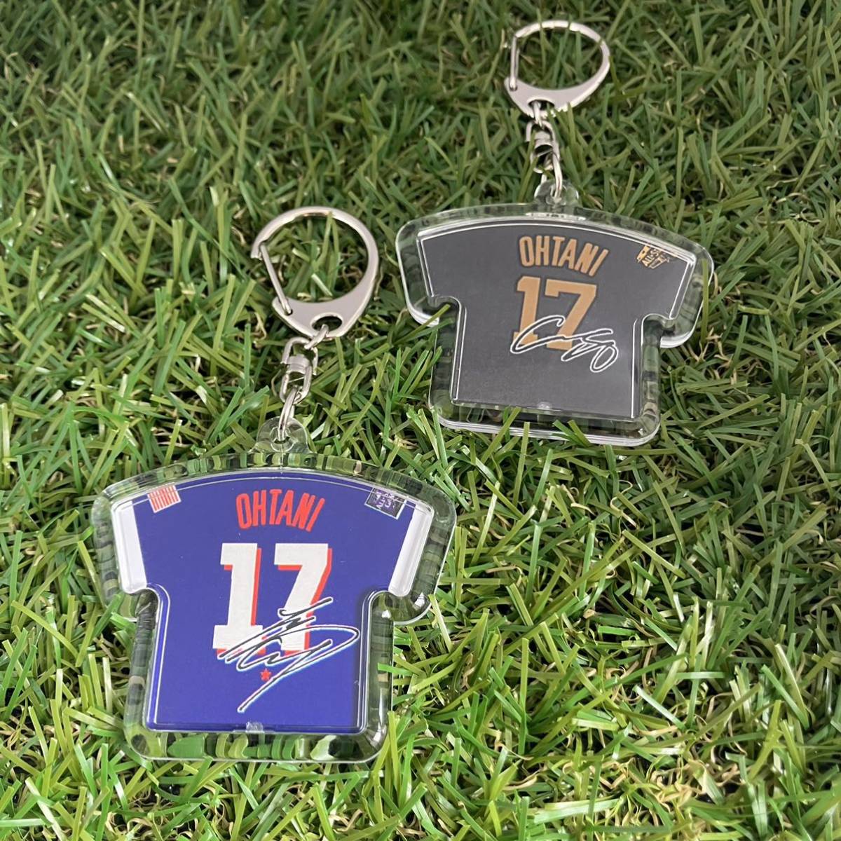 大谷翔平　MLBオールスター　サインプリントユニフォーム型キーホルダーセット