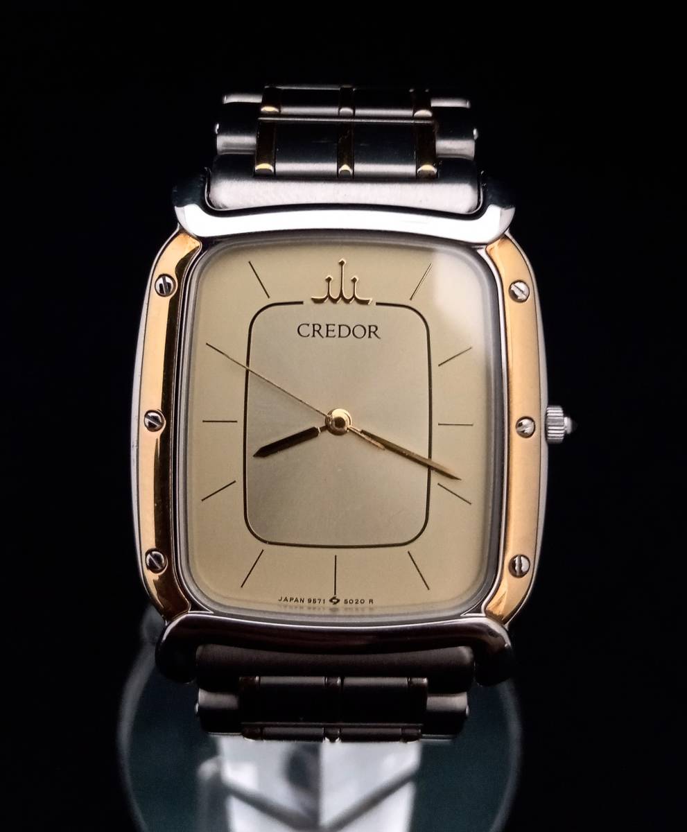 セイコー SEIKO クレドール CREDOR 9571-5020 腕時計 18KTベゼル 電池