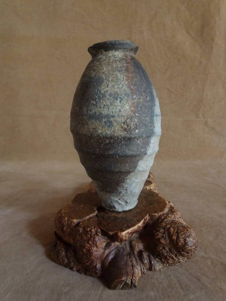 古渡南蛮 粽（ちまき）窯変花入＊１５～１６世紀 