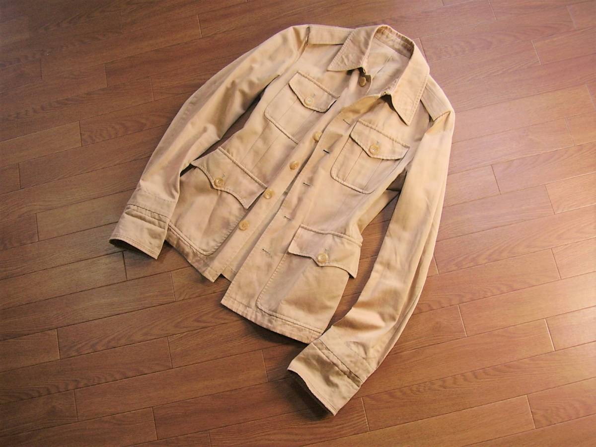 Ｅ4■ 　フランス製　国内正規品　Louis Vuitton　ルイヴィトン　リネン　M-65 フィールドジャケット　　size48