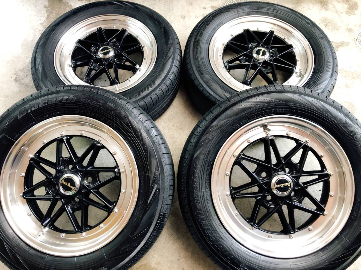 お得，安い バトルレーシング 15-5.5J+35 PCD100-4 軽量ホイール 185/65R15 バリ山 ノートアクアデミオマツダ2スイフトポルテ他(ラジアルタイヤ)｜売買されたオークション情報、yahooの商品情報をアーカイブ公 4穴