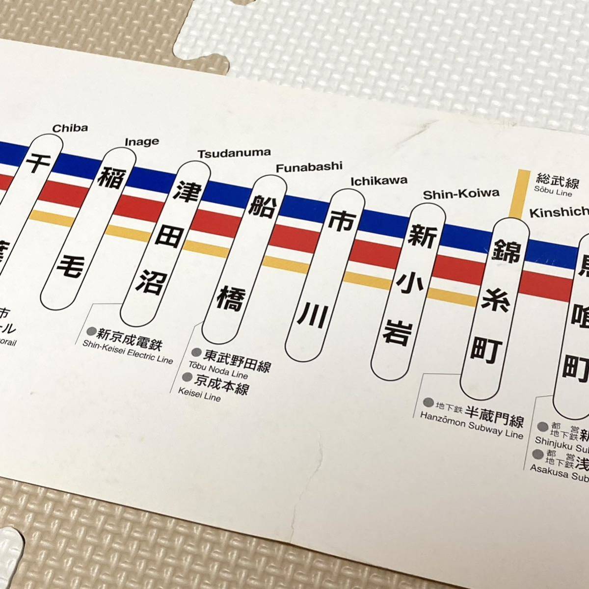 破れアリ【鉄道部品】E217系 横須賀線 総武快速線 ドア上 路線図 JR