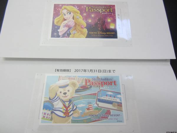 ☆東京ディズニーリゾート 株主優待券 パスポート：2枚セット