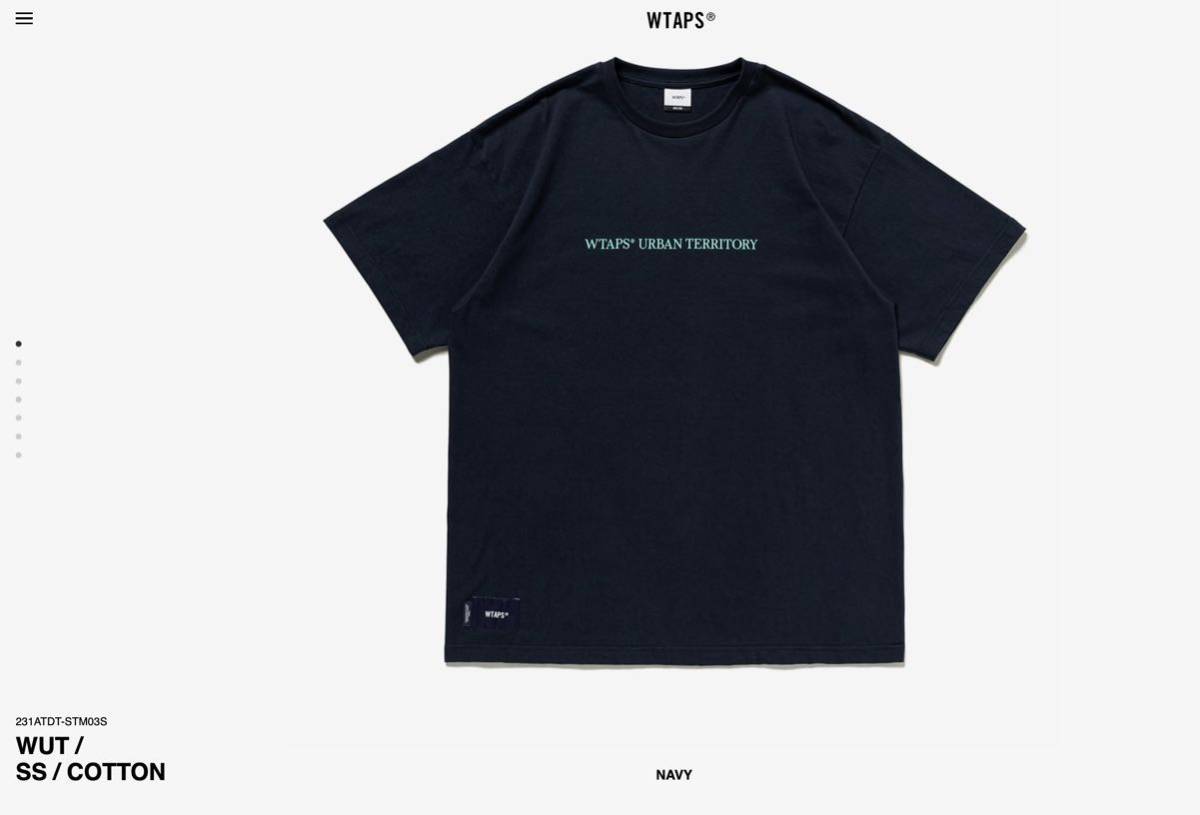 wtaps 23ss WUT ss ダブルタップス Tシャツ NAVY Lサイズ 23SS 【公式